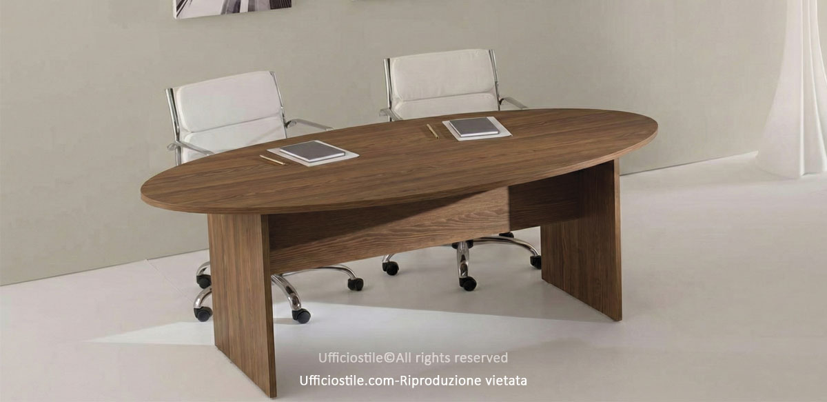 Tavolo riunioni ovale CM. 200