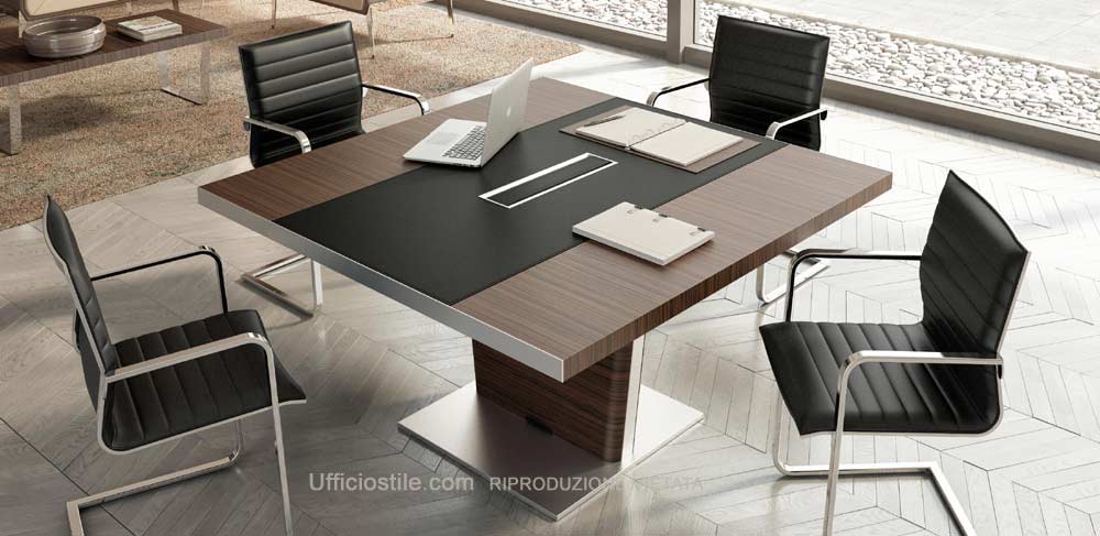 Tavolo riunioni quadrato legno