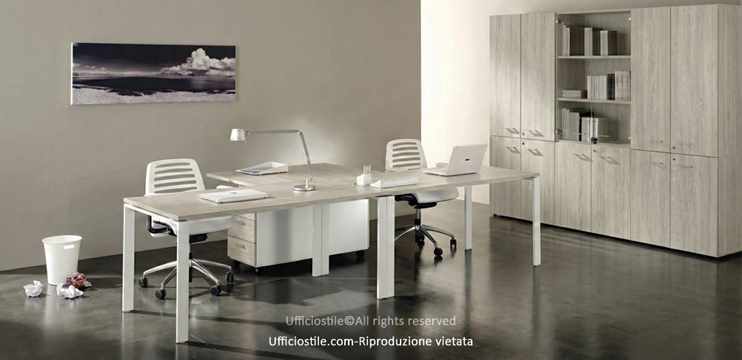 Due postazioni di lavoro linea Firenze comp. H 