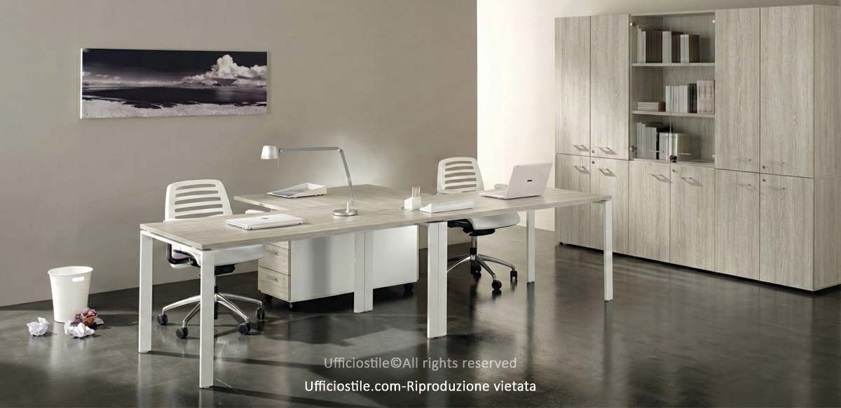 Due postazioni di lavoro linea Firenze comp. H 