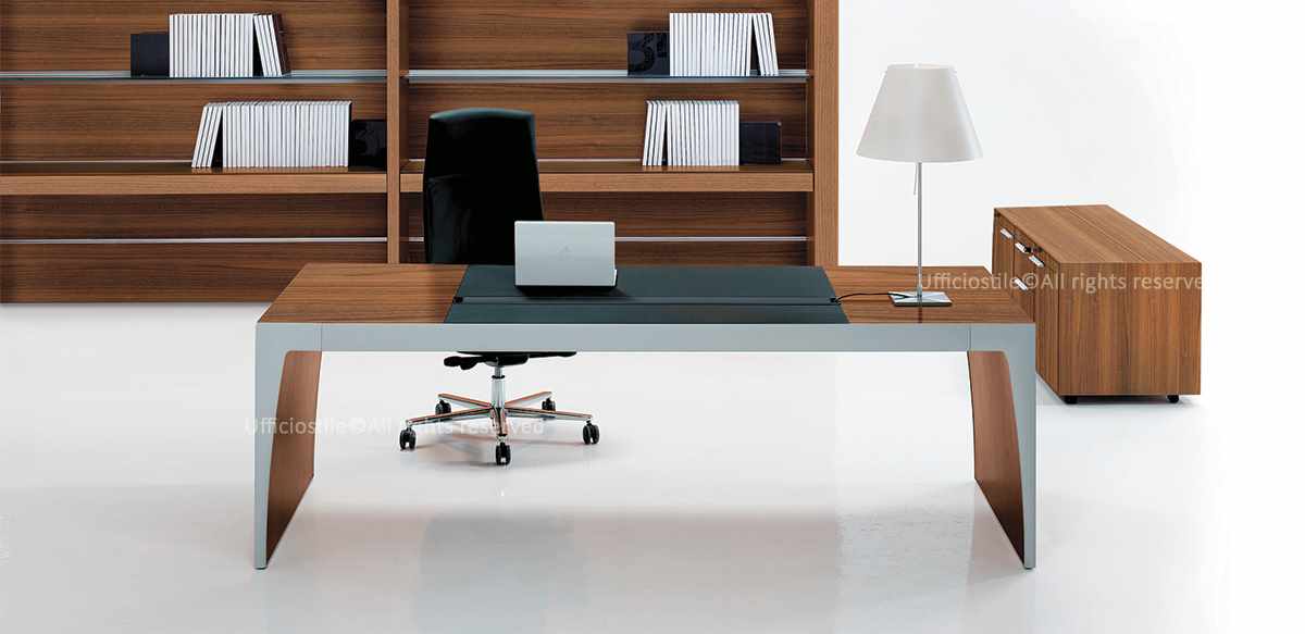 Office furniture - Desk 210 cm and service mobile on wheels