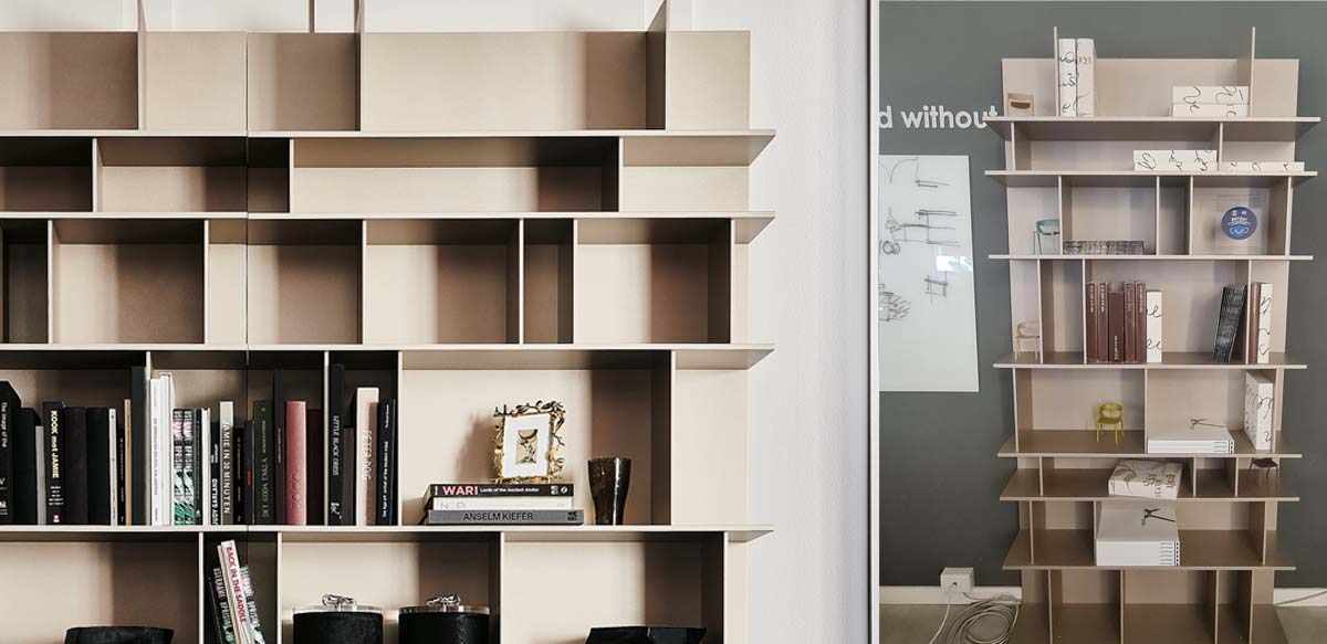 Libreria Wally finitura Titanio - FINE EXPO