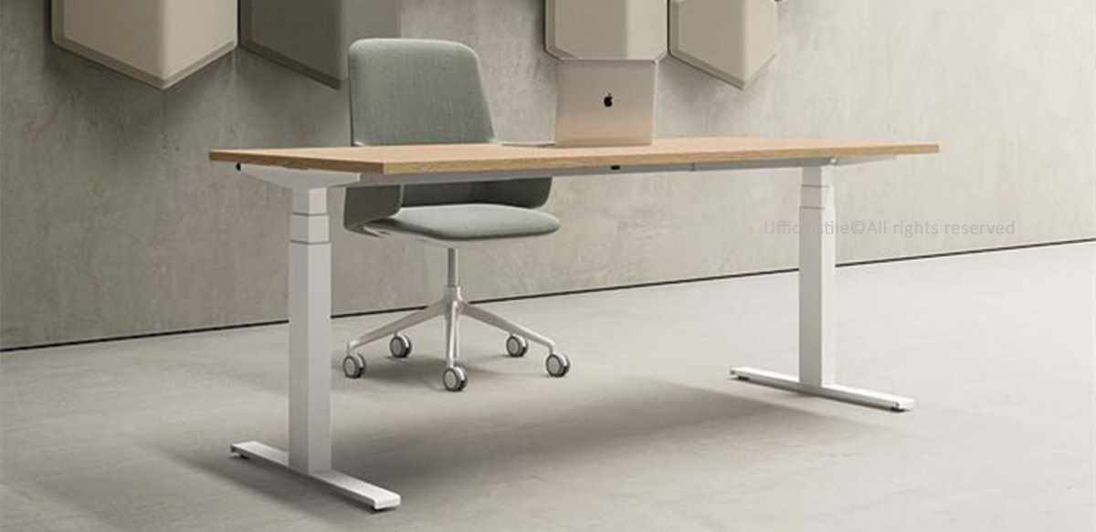 🪑 Height-Adjustable Single Desk – Electric Range from 64.5 to 130 cm
