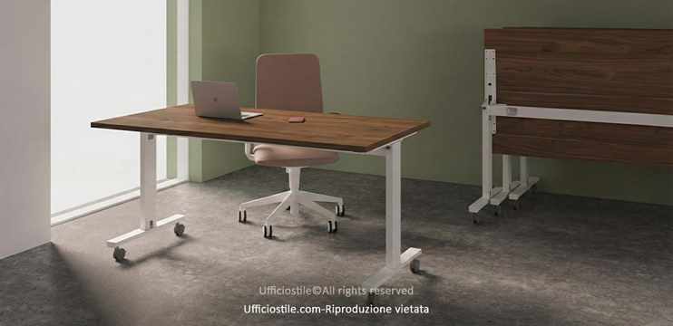 Scrivania ribaltabile su ruote  cm.160x80