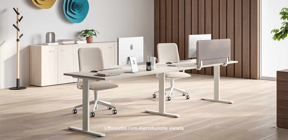 Postazioni di lavoro e armadio contenitore