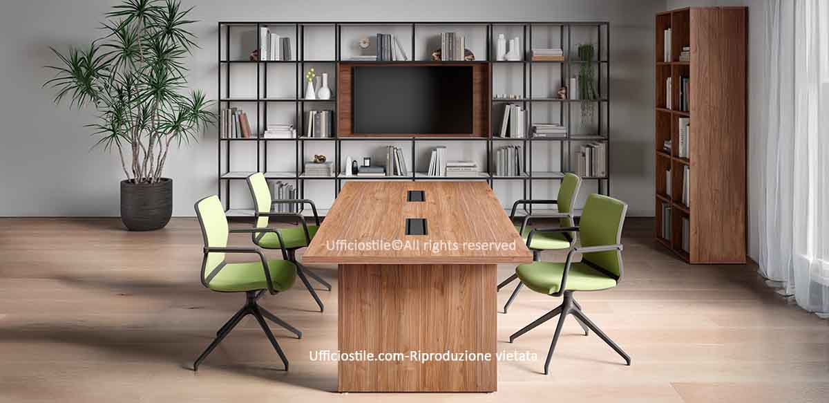 Tavolo riunioni cm. 240 con top access