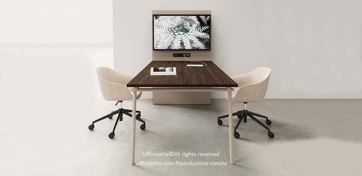 Tavolo cm. 180 con media wall
