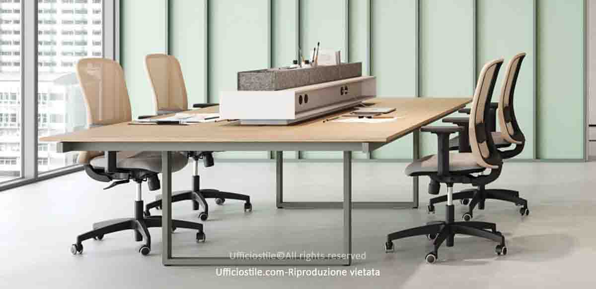 Bench 04 posti con estensioni laterali