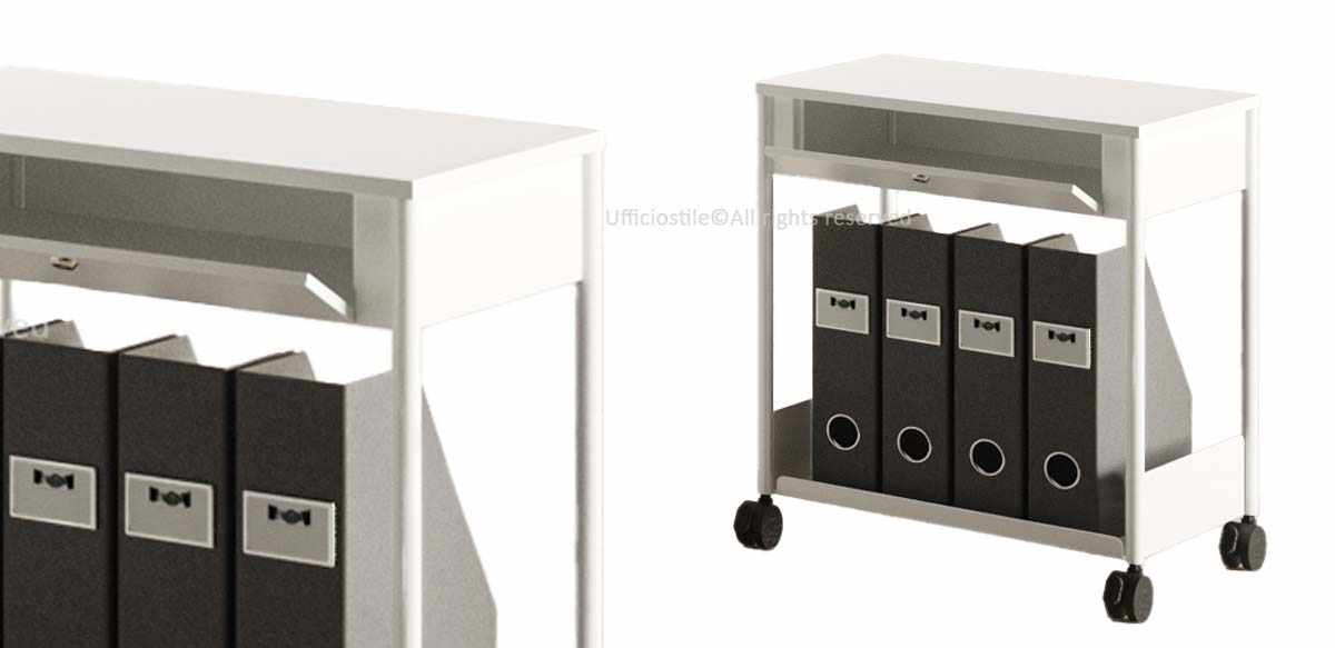 Carrellino portaoggetti con cassetto su ruote