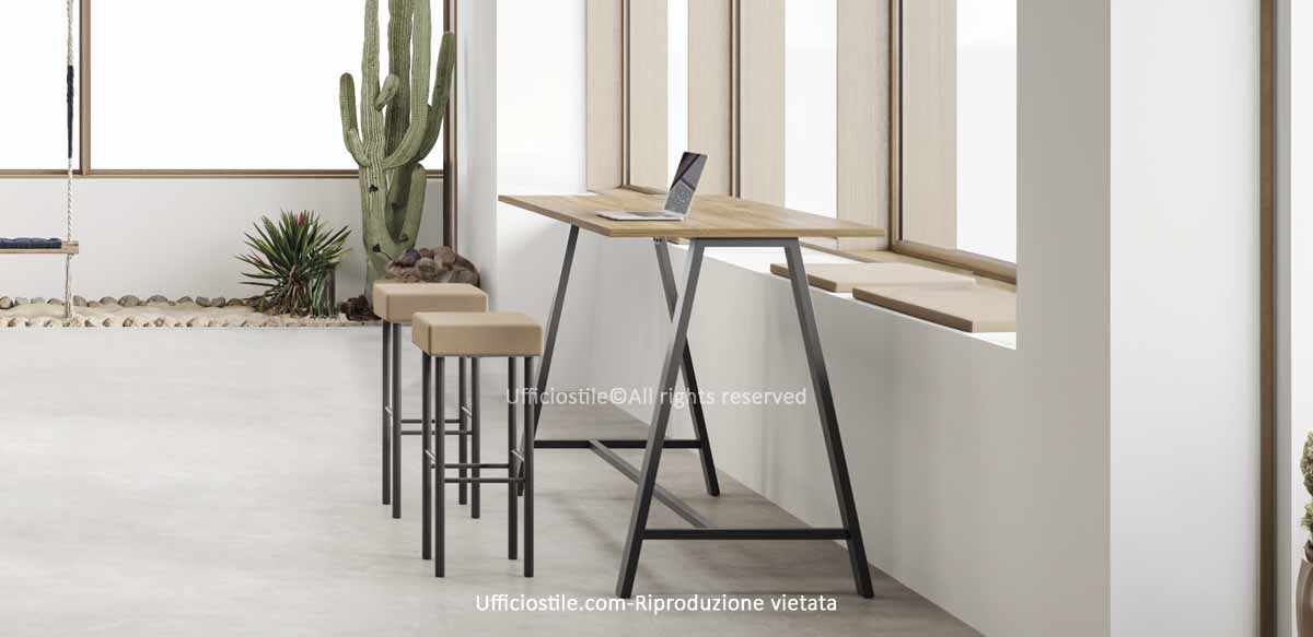 High Table for Break Area – Slanted Frame