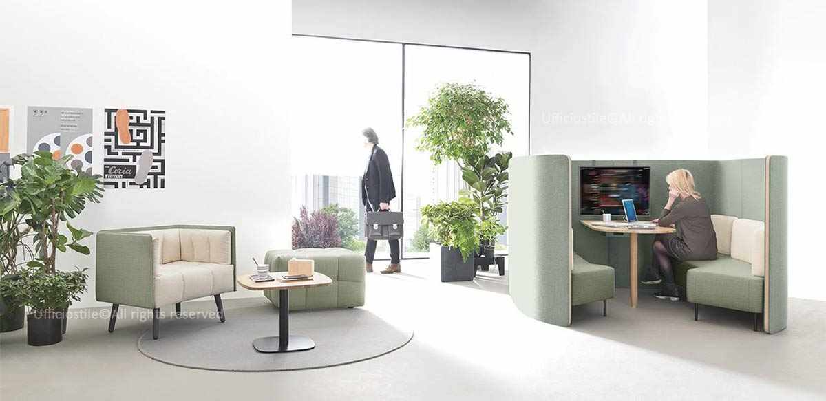 Area attesa e postazioni collaborative