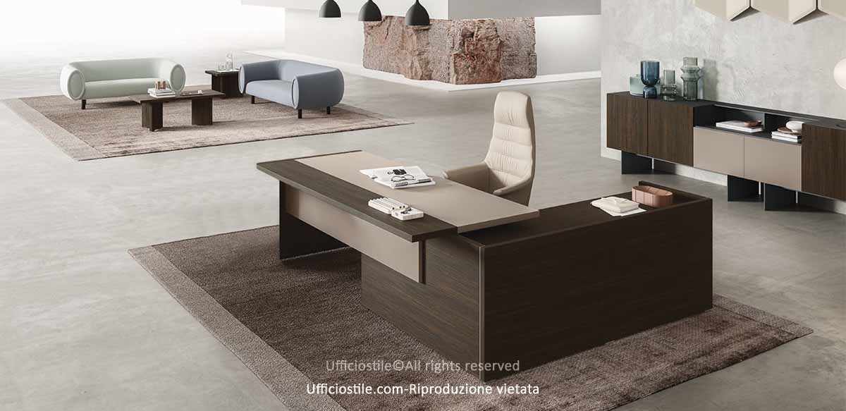 Desk with sliding top and service mobile unit.