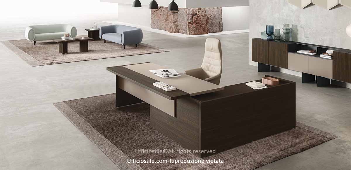 Desk with sliding top and service mobile unit.