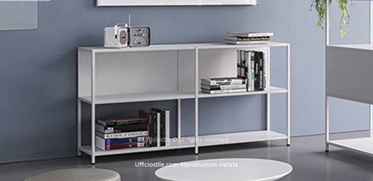 Libreria modulare metallo h.84