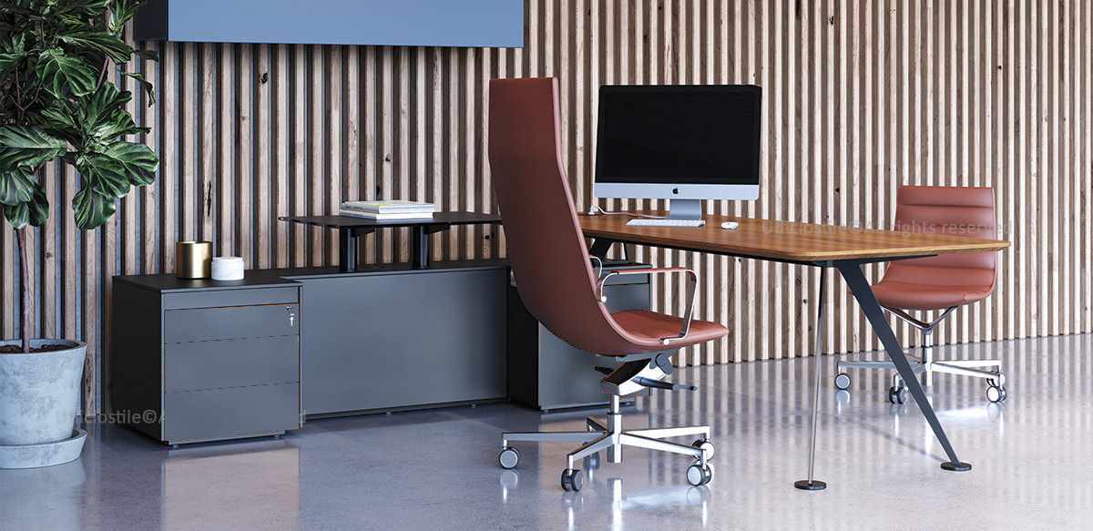 Desk cm.140 with chest of drawers End Rental