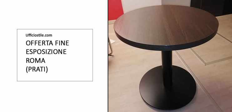 Lounge Table rotondo h. 75 – Olmo e struttura nera
