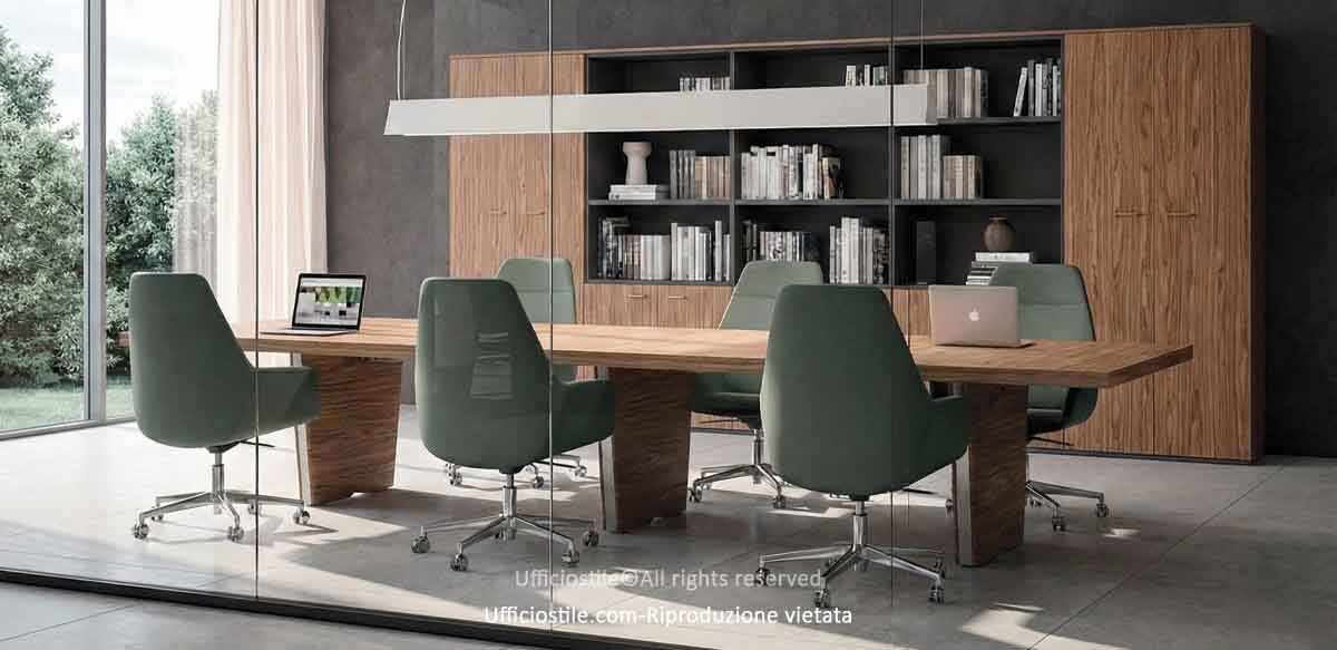 Tavolo riunioni legno modulare