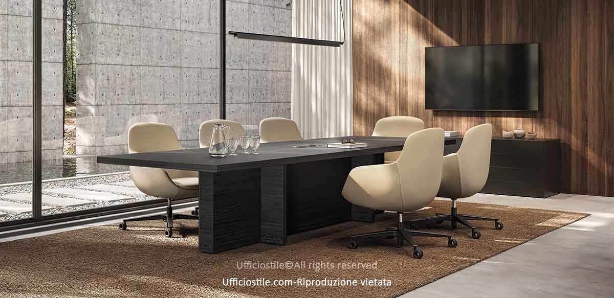 Tavolo riunioni Mux in legno 240×120