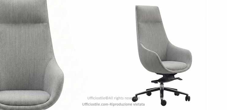 Seduta direzionale monoscocca in tessuto