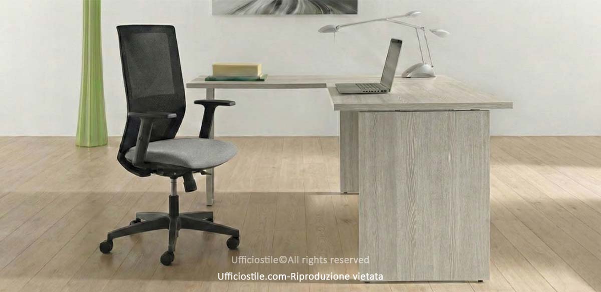 Scrivania cm. 140 con allungo cm.80