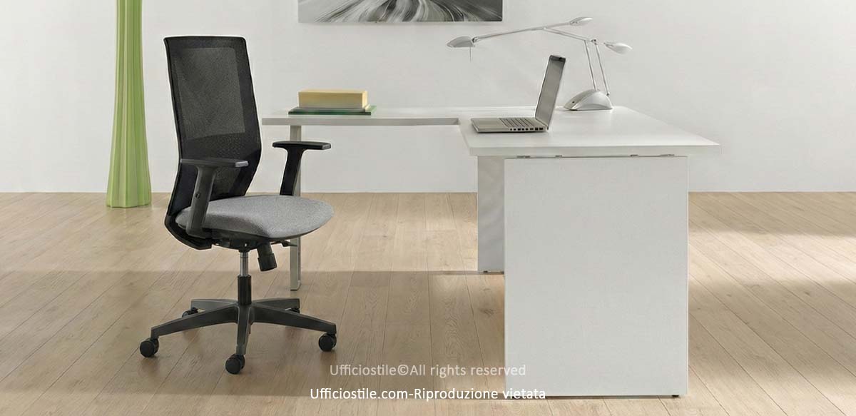 Scrivania cm. 160 con allungo cm.80