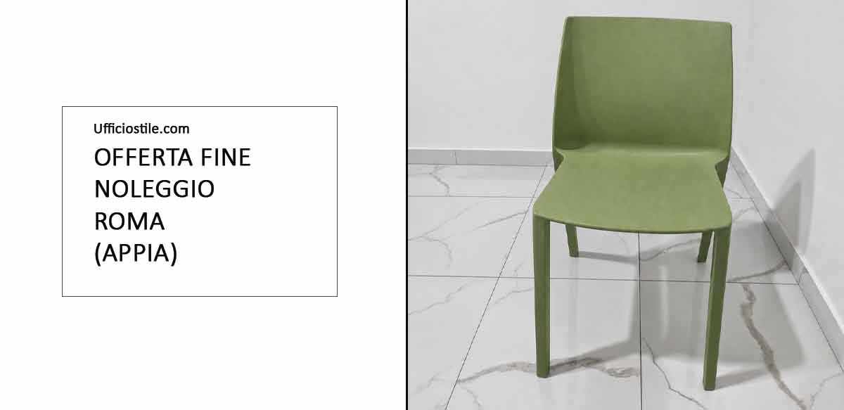 Sedia ufficio verde - 04 pz disponibili