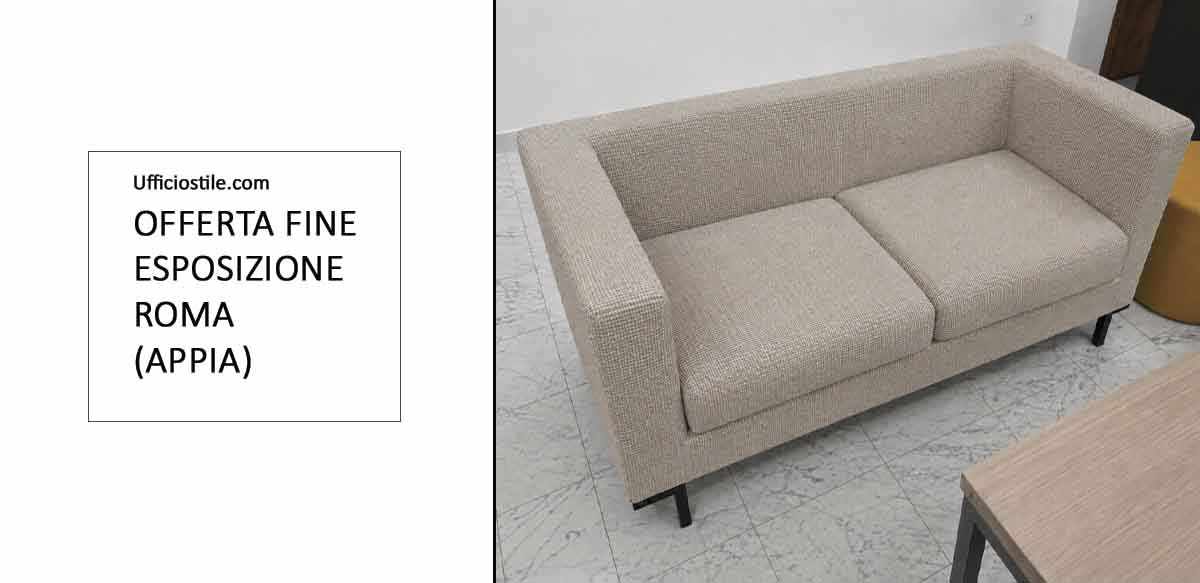 Divano lounge a 2 posti verde e rosa – Fine noleggio