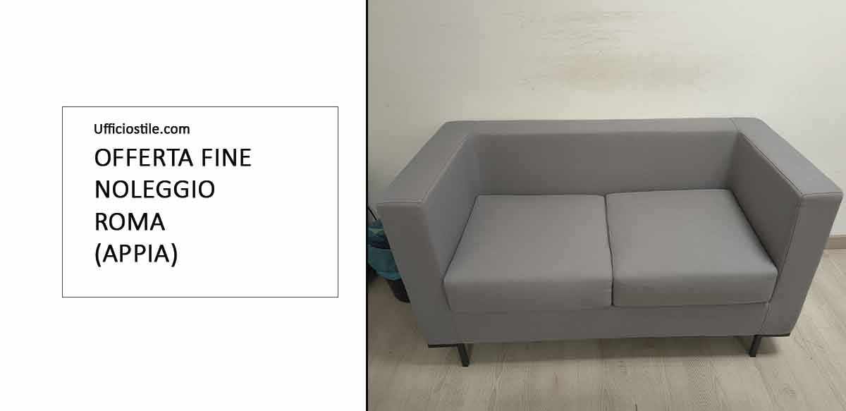Divano lounge a 2 posti grigio – Fine noleggio