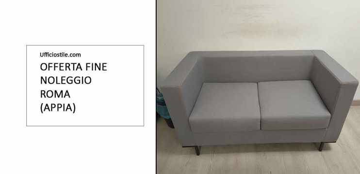 Divano lounge a 2 posti grigio – Fine noleggio