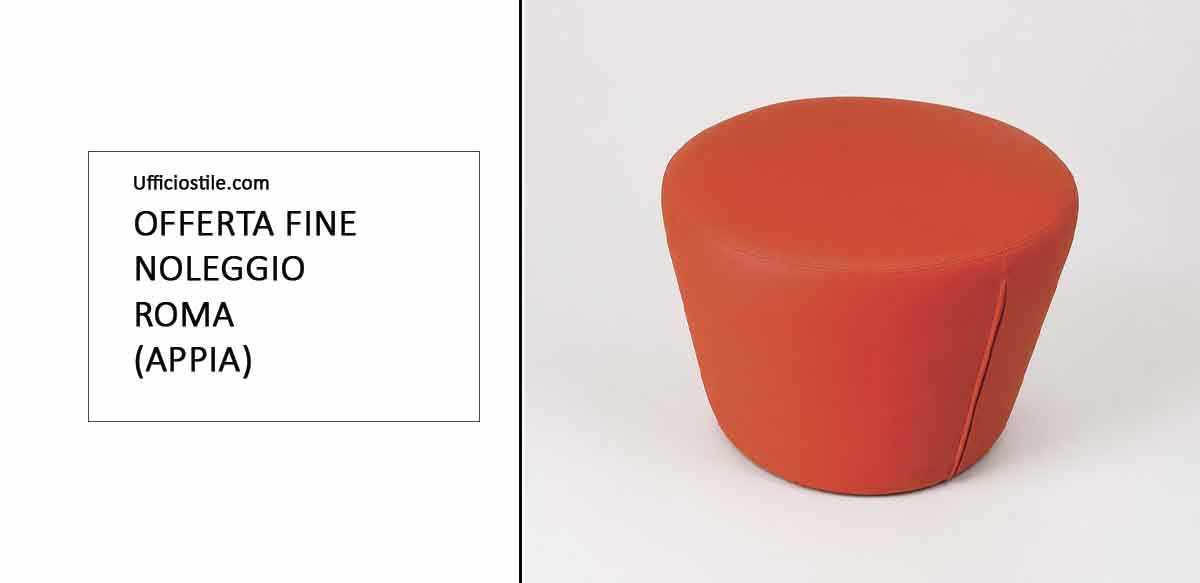 Pouf circolare arancione diametro 55 cm – 02 pz. disponibili