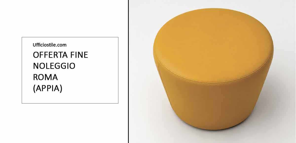 Pouf circolare giallo diametro 55 cm – 02 pz. disponibili