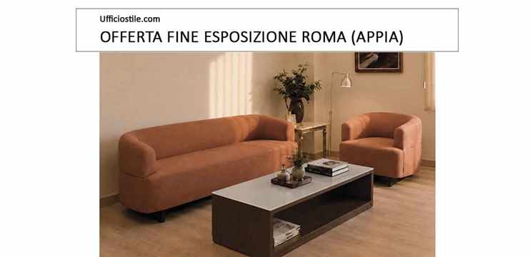 Set lounge con divano a 3 posti e poltrona – Fine noleggio