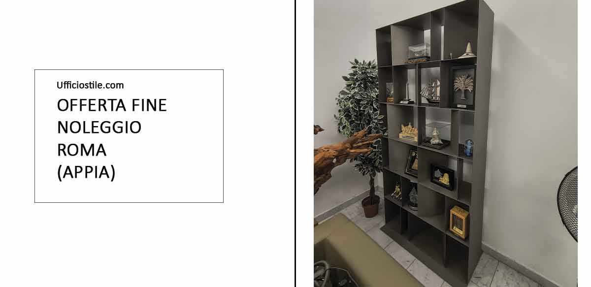 Libreria design modulare in acciaio titanio con zavorra – Fine noleggio