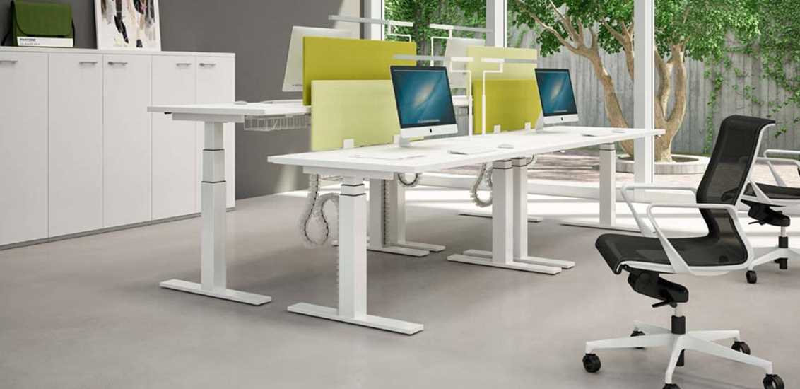Sit and stand desk adjustable height