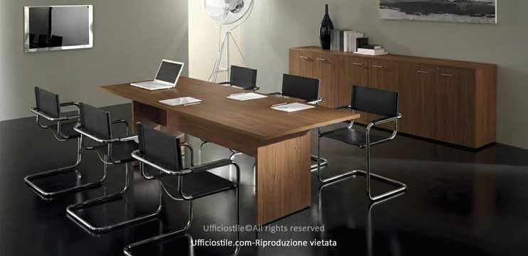 Tavolo riunioni e libreria 06 ante com. P