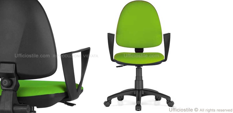 Uni en 1335 certified chair with fixed armrests
