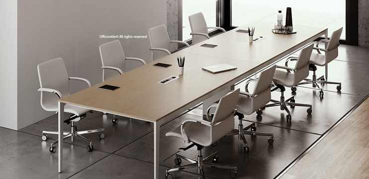 Meeting table composed of 320 cm