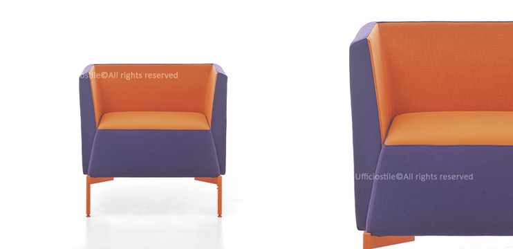 Two-tone waiting armchair