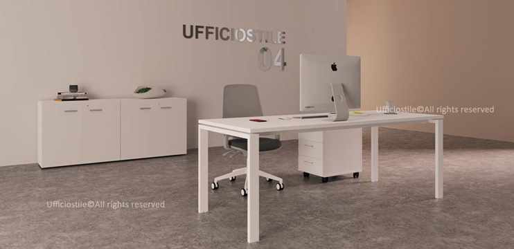 Scrivania a ponte cm.180 e librerie basse