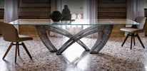 Fine Expo design table with glass top