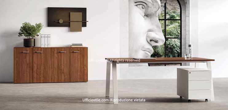 Ufficio operativo con scrivania armadio e cassettiera