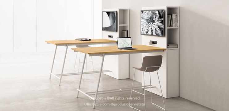 Tavolo alto con media wall