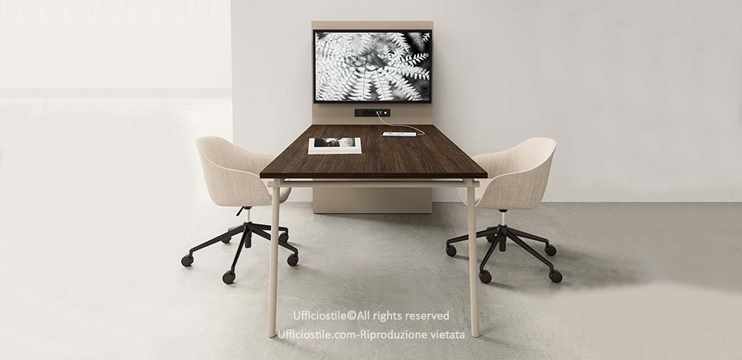 Tavolo cm. 180 con media wall