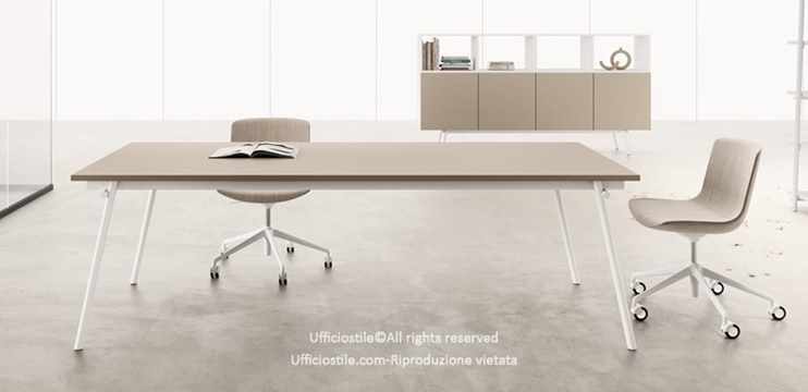 Tavolo riunioni rettangolare cm.180