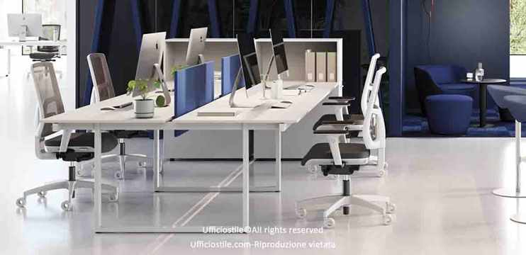 Bench 04 posti con contenitori portanti h.114