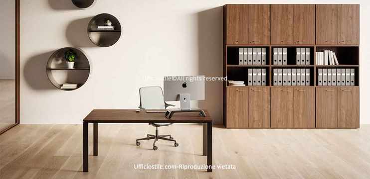 Scrivania ufficio e Libreria h. 255
