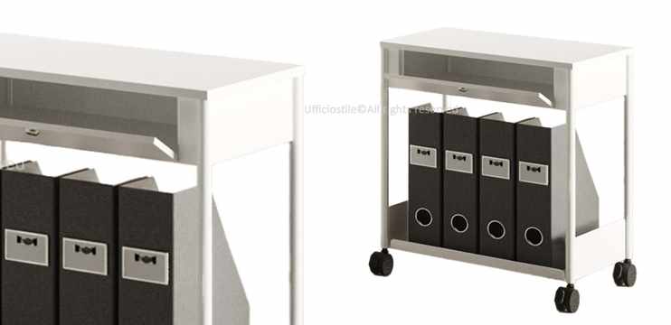 Carrellino portaoggetti con cassetto su ruote