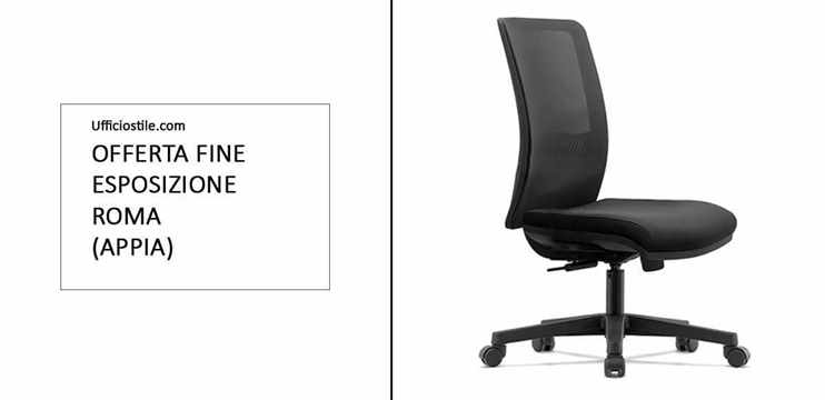 Poltrona ergonomica Nera Fine Noleggio