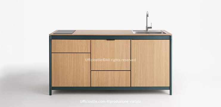 Modulo cucina con piano induzione e lavello