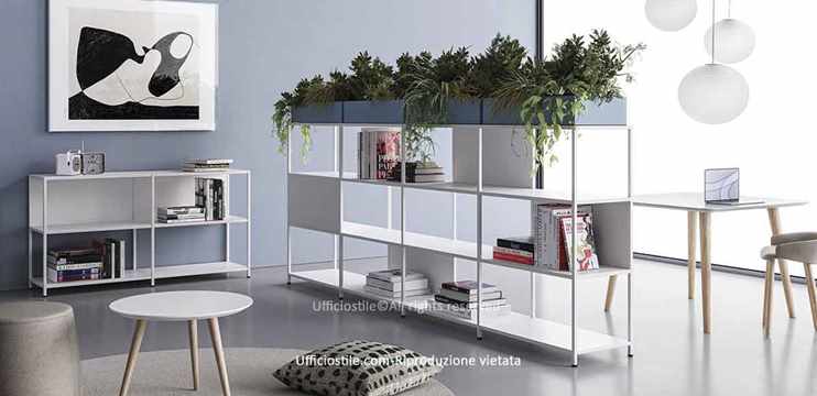 Libreria modulare metallo h.175
